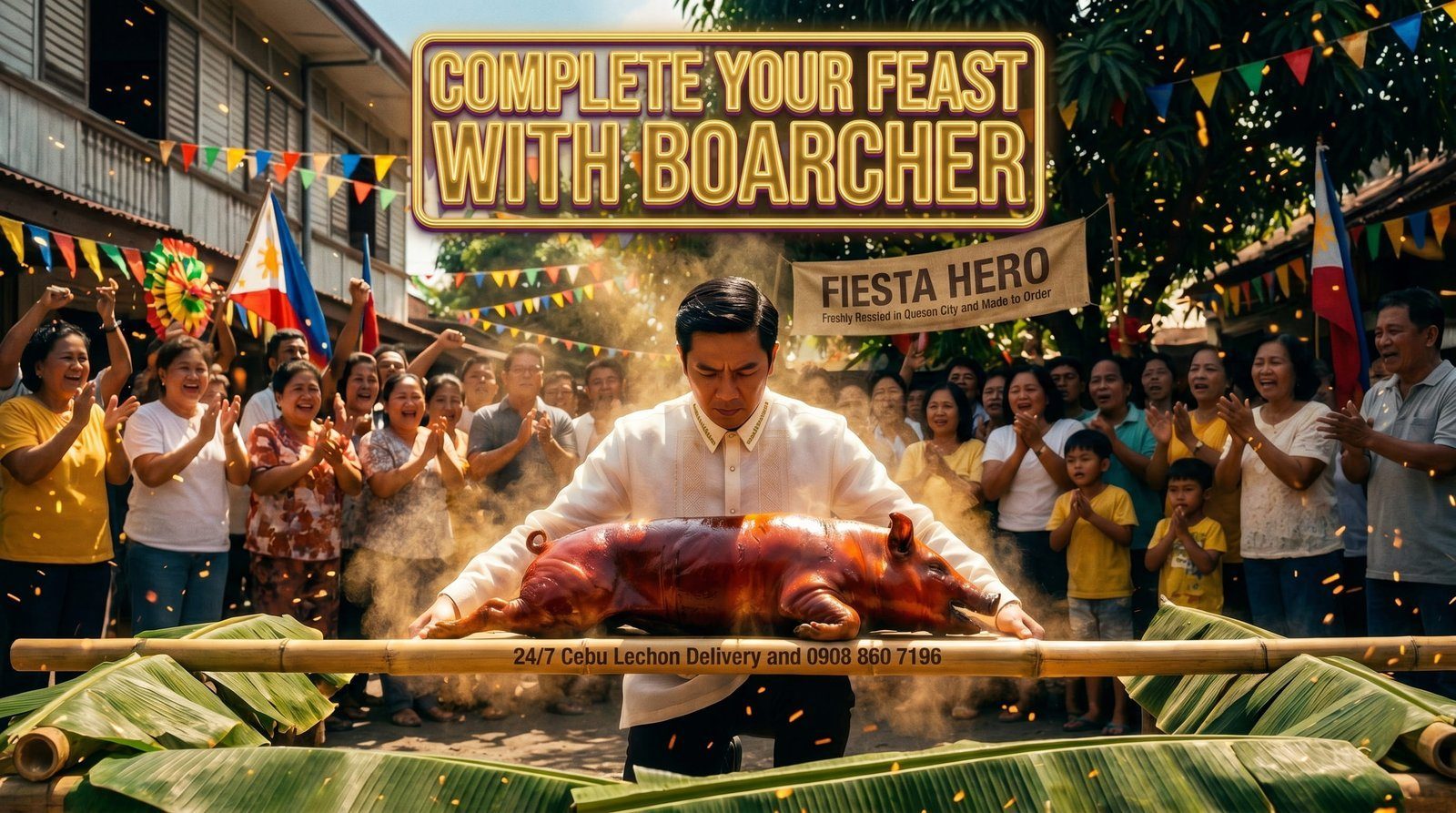 Cebu lechon near me in Metro Manila, freshly roasted in Quezon City