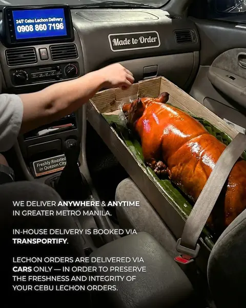 Cebu lechon delivered by car metro manila