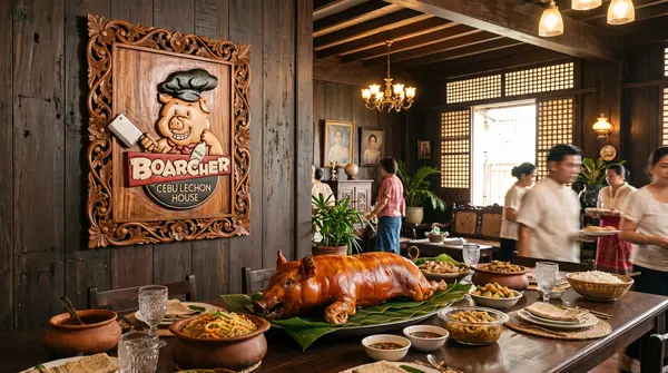 Heritage home interior with lechon