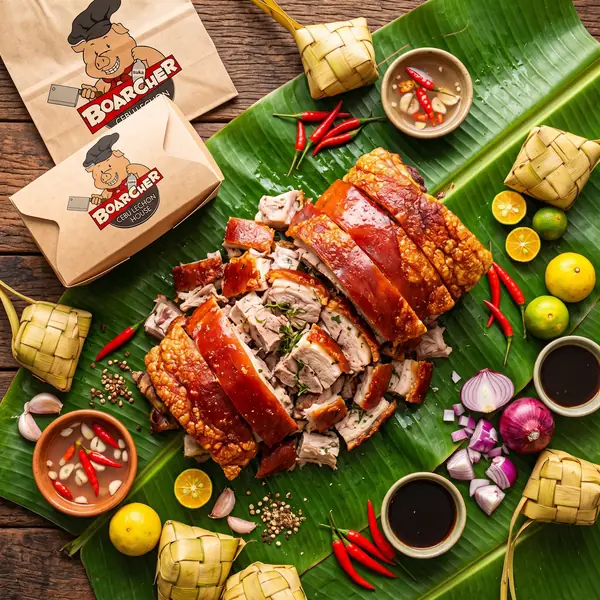 Lechon with chilies and onions