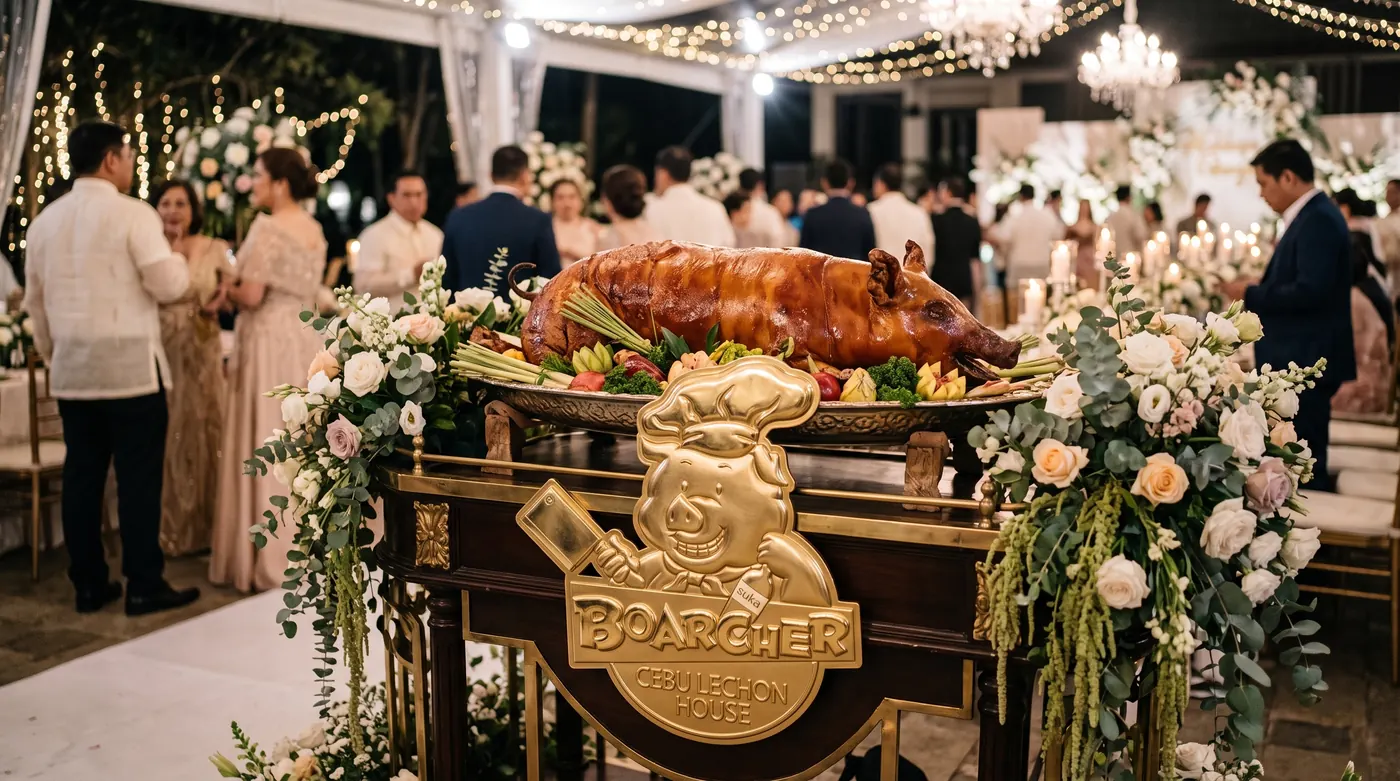 A Jumbo Cebu lechon at a banquet, good for 40 to 50 people