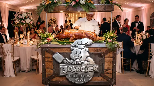 Wedding feast with whole lechon