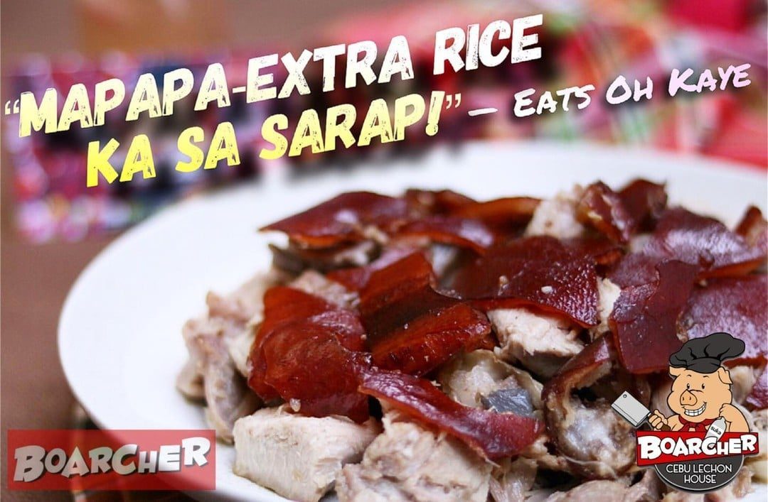A plated serving of Boarcher Cebu lechon from a customer review
